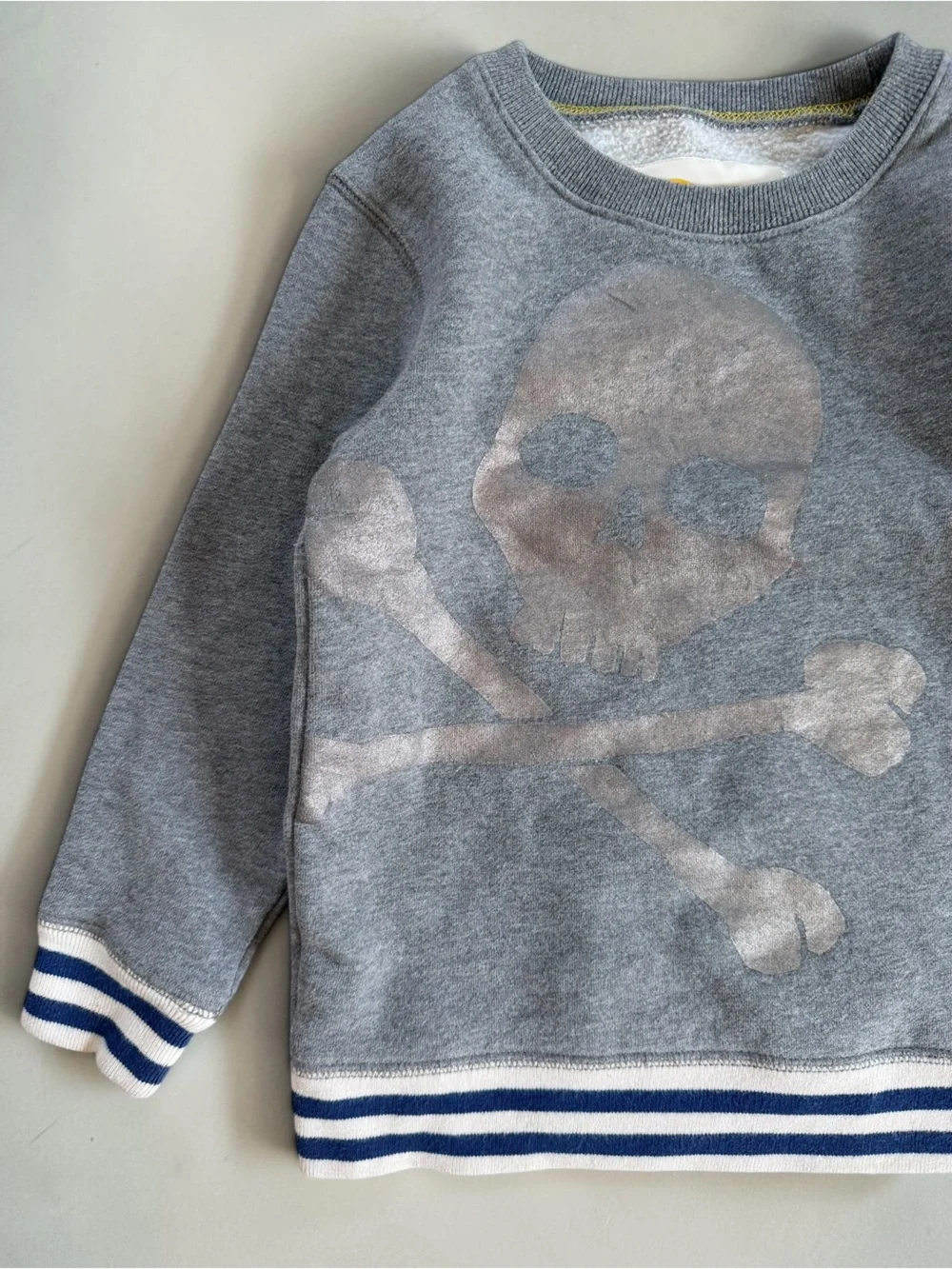 MINI BODEN EUC Metallic Skull & Crossbones Crewneck Sweatshirt